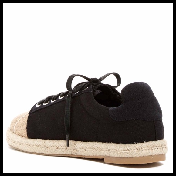 CATHERINE MALANDRINO BLACK ESPADRILLE SNEAKERS A3C - Picture 3 of 8